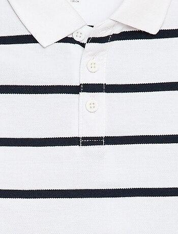 Polo de manga corta en piqué de algodón