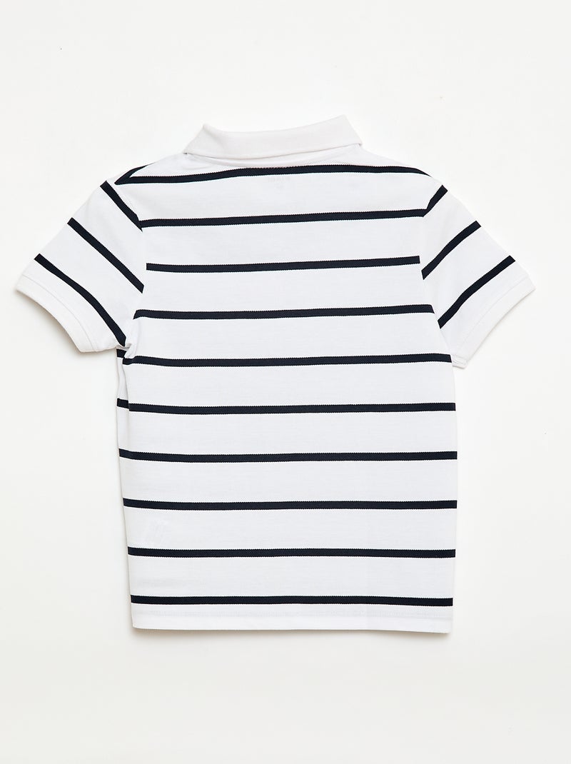 Polo de manga corta en piqué de algodón Blanco - Kiabi