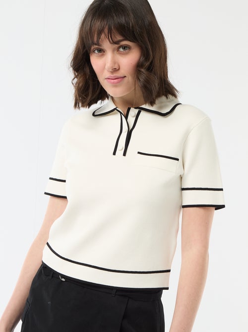 Polo de manga corta en piqué de algodón - Kiabi