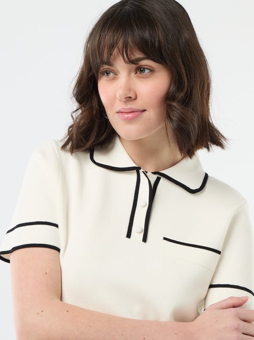 Polo de manga corta en piqué de algodón - Kiabi