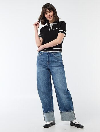 Polo de manga corta en piqué de algodón