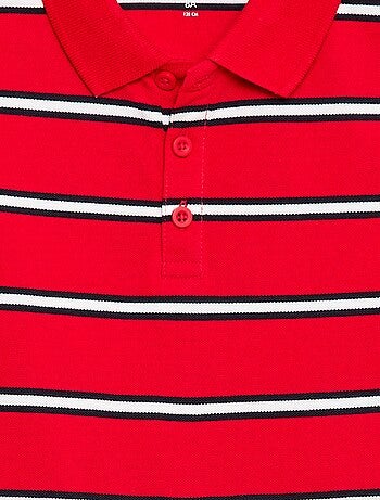 Polo de manga corta en piqué de algodón