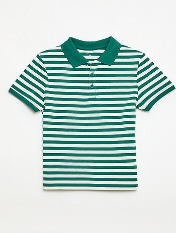 Polo de manga corta en piqué de algodón