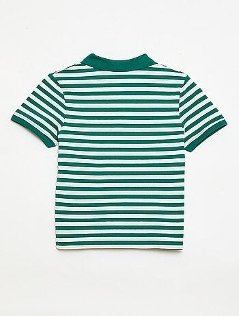 Polo de manga corta en piqué de algodón
