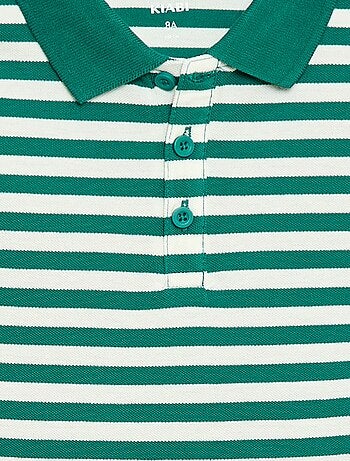 Polo de manga corta en piqué de algodón