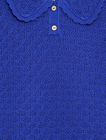 Polo de manga corta en punto calado