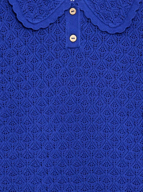 Polo de manga corta en punto calado - Kiabi