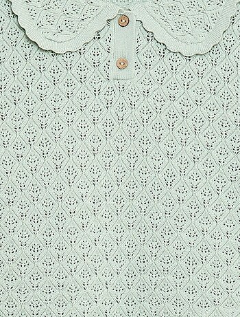 Polo de manga corta en punto calado