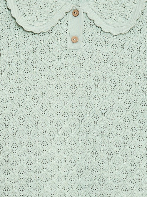 Polo de manga corta en punto calado - Kiabi