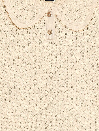 Polo de manga corta en punto calado