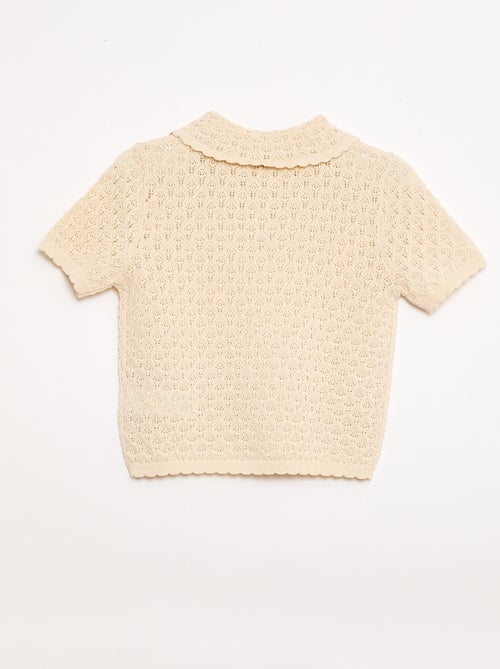 Polo de manga corta en punto calado - Kiabi