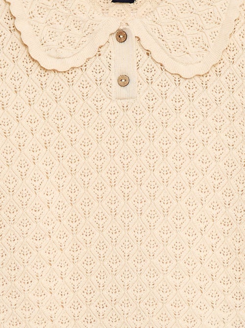 Polo de manga corta en punto calado - Kiabi