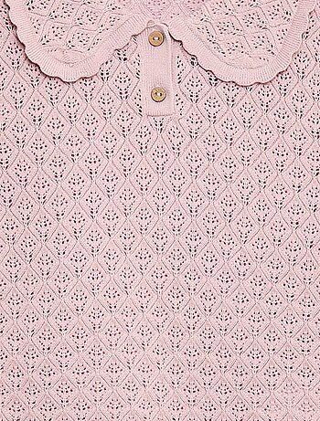 Polo de manga corta en punto calado