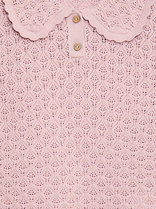 Polo de manga corta en punto calado - Kiabi