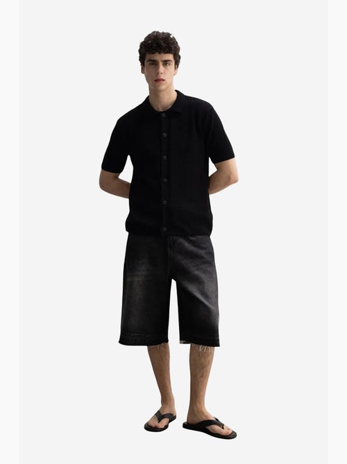 Polo de manga corta en punto texturizado para hombre giesto - Kiabi Polo de manga corta en punto texturizado para hombre giesto - Kiabi