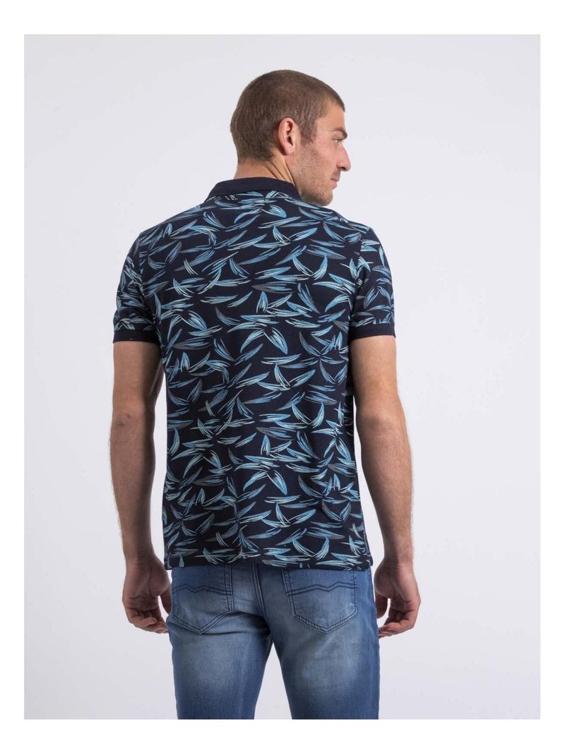 Polo de manga corta estampado PABRUNO Azul marino - Kiabi