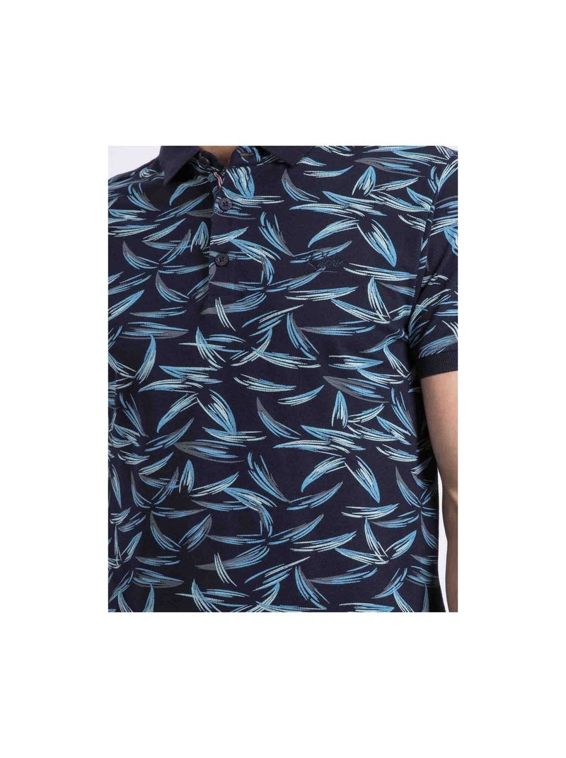 Polo de manga corta estampado PABRUNO Azul marino - Kiabi