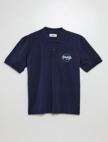 Polo de manga corta estampado 'Produkt'
