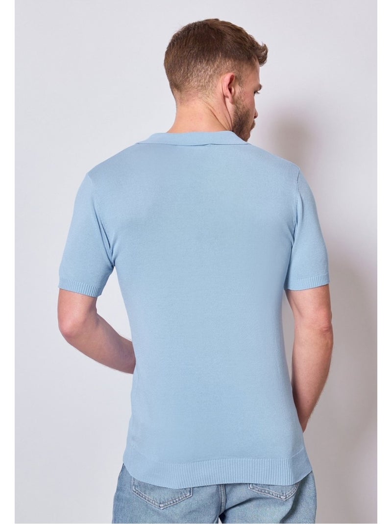 Polo de manga corta Kebello Azul cielo - Kiabi