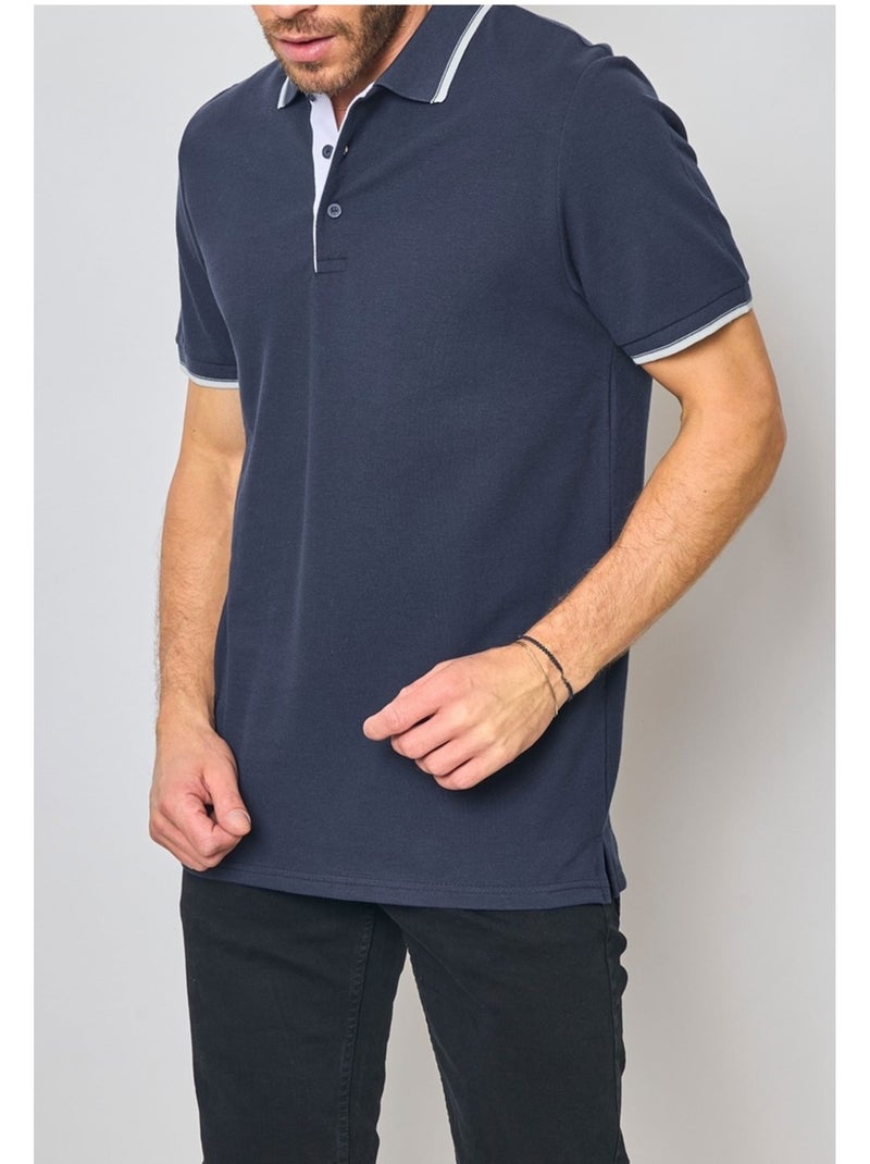 Polo de manga corta Kebello Azul marino - Kiabi