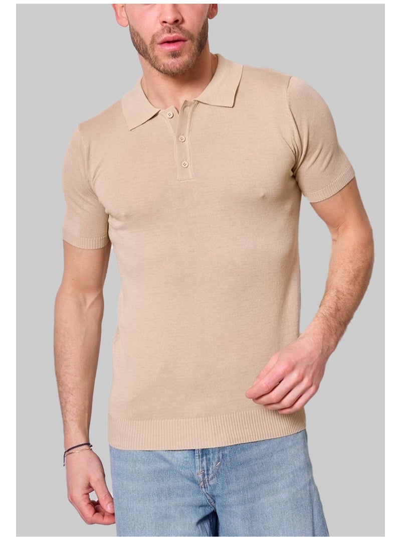 Polo de manga corta Kebello Beige - Kiabi