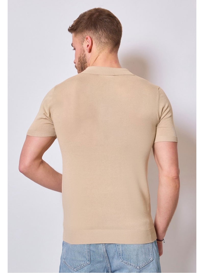 Polo de manga corta Kebello Beige - Kiabi