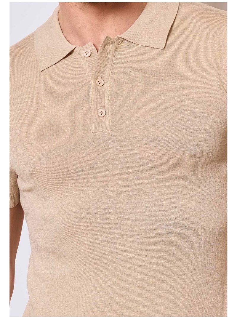 Polo de manga corta Kebello Beige - Kiabi