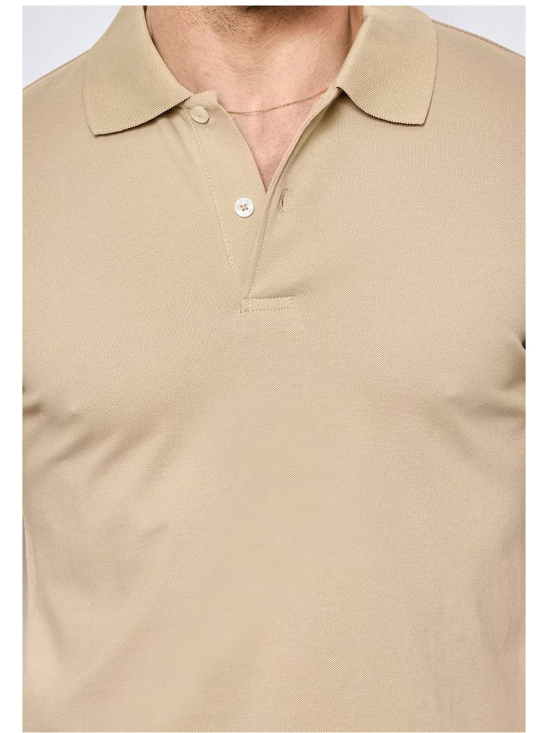 Polo de manga corta Kebello Beige - Kiabi