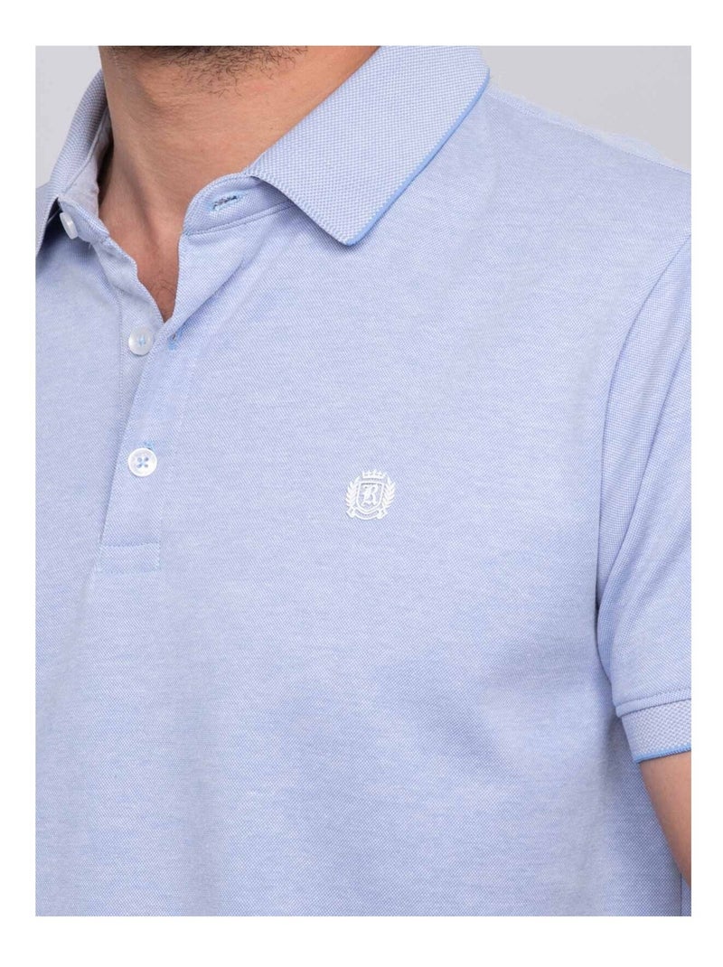 Polo de manga corta liso POLOKAI Azul - Kiabi