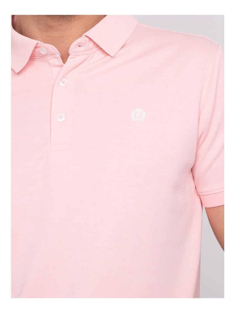 Polo de manga corta liso POLOKAI Rosa - Kiabi