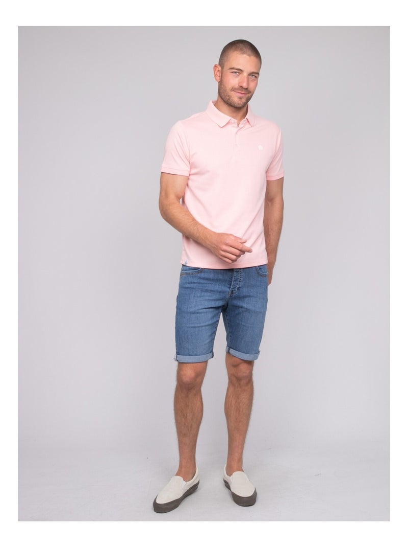 Polo de manga corta liso POLOKAI Rosa - Kiabi