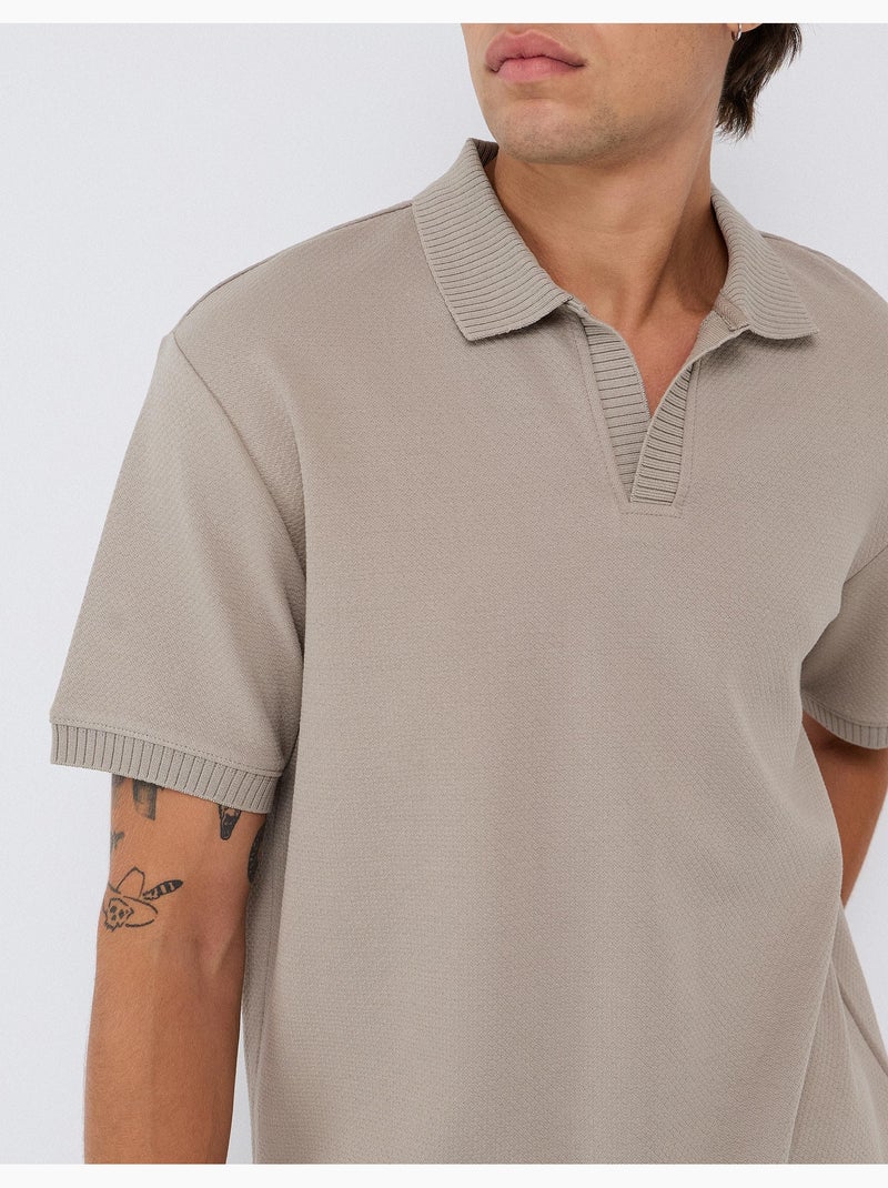 Polo de manga corta, mo fashion Beige - Kiabi