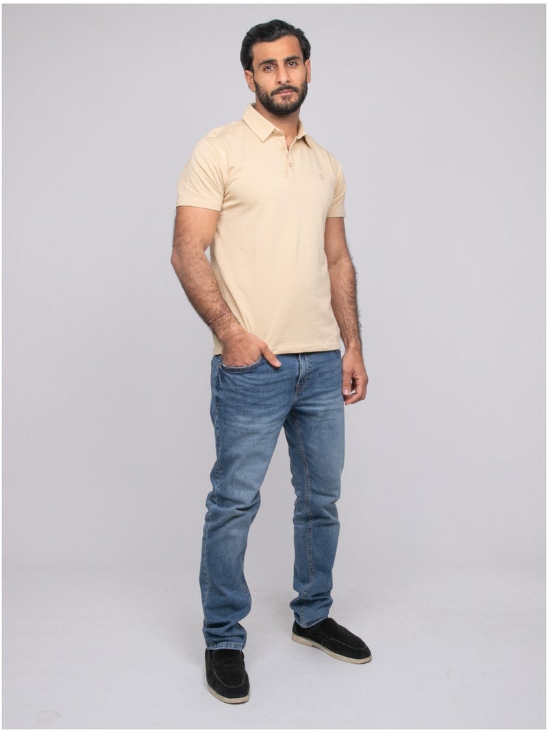 Polo de manga corta PACIRAX Beige - Kiabi