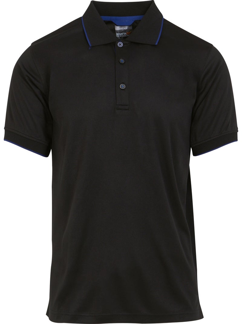 Polo de manga corta para hombre - regatta professional Negro Azul - Kiabi
