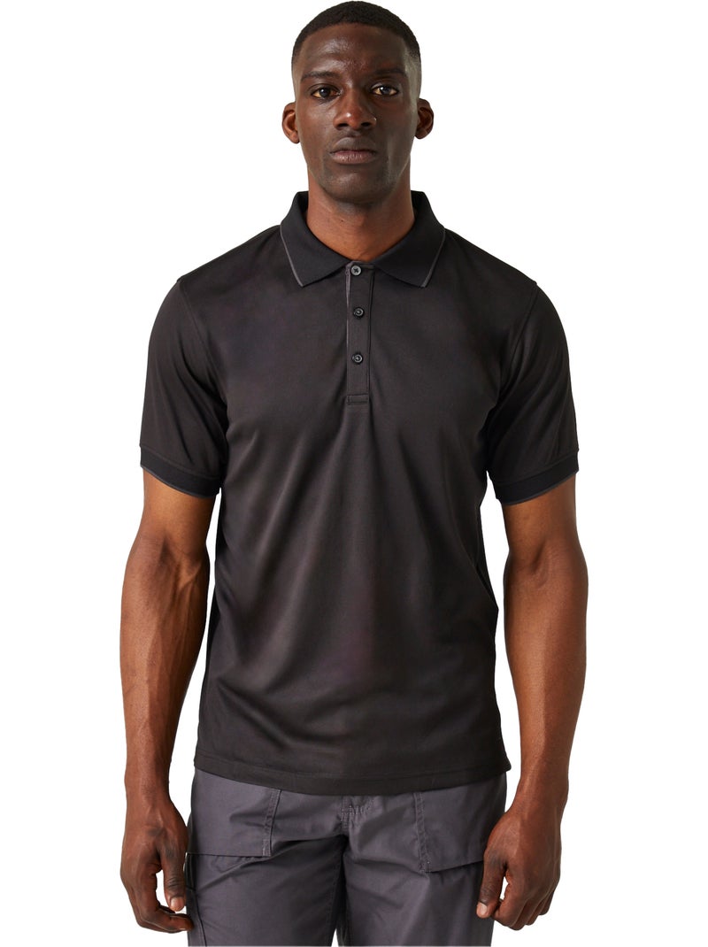 Polo de manga corta para hombre - regatta professional Negro Gris Negro - Kiabi