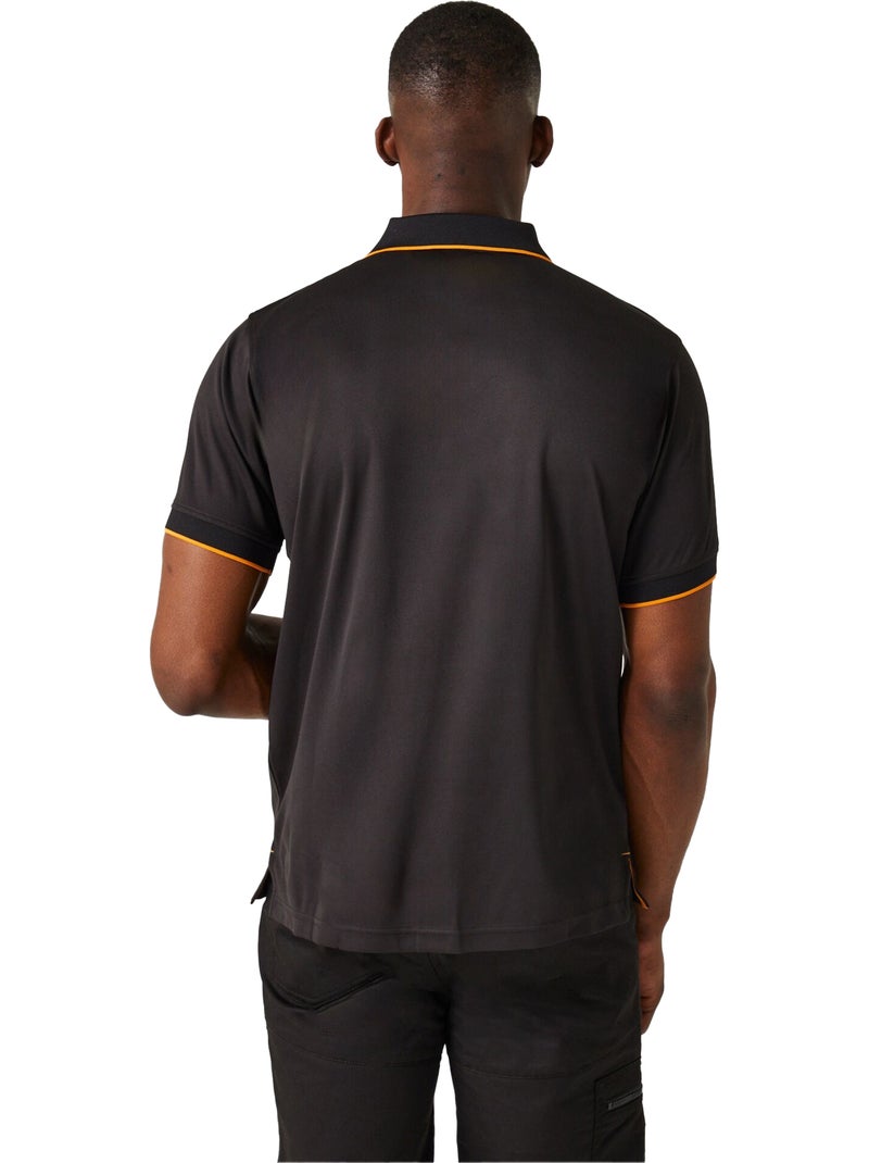 Polo de manga corta para hombre - regatta professional Negro Naranja - Kiabi