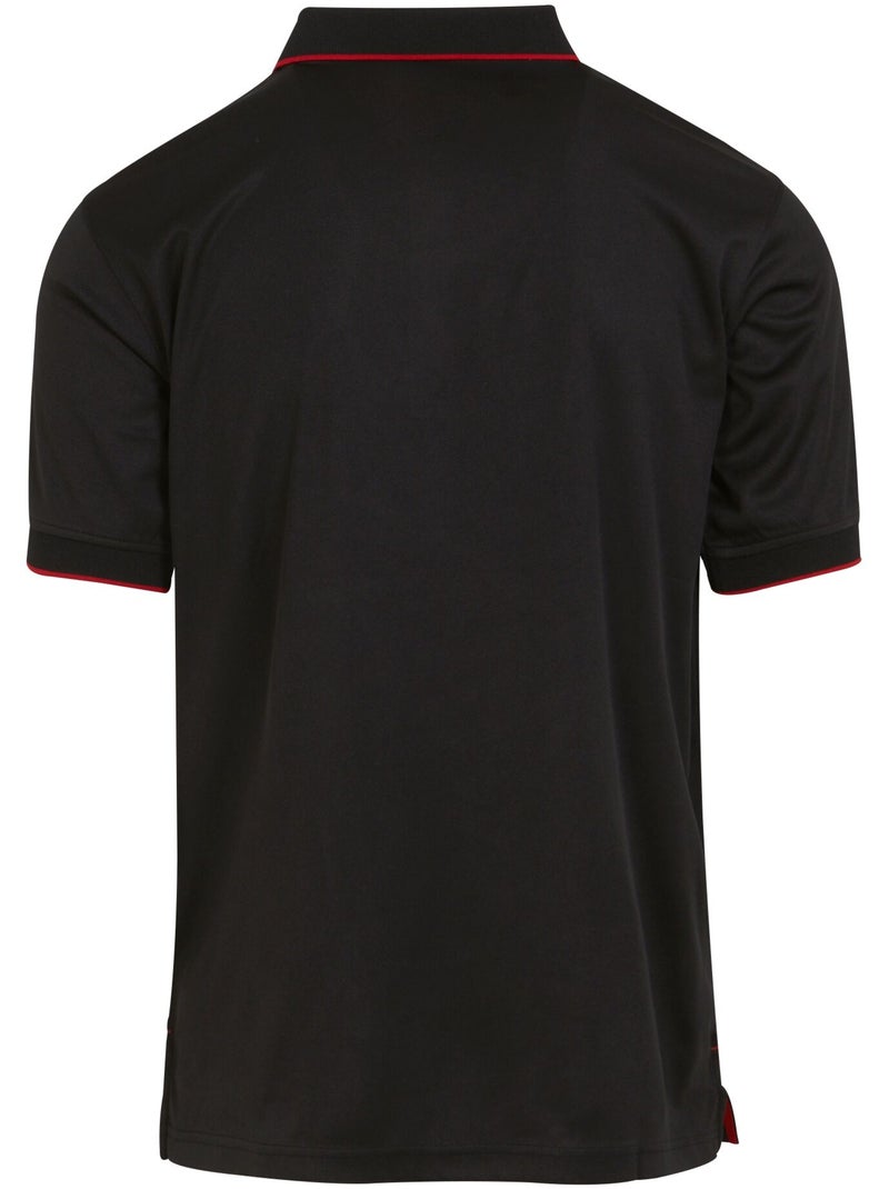 Polo de manga corta para hombre - regatta professional Negro Rojo - Kiabi