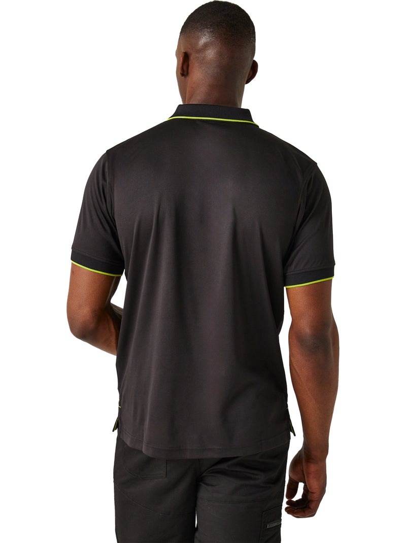 Polo de manga corta para hombre - regatta professional Negro Verde - Kiabi