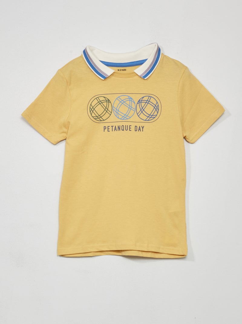 Polo de manga corta 'petanca' AMARILLO - Kiabi