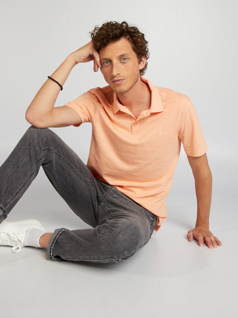 Polo de manga corta Regular fit NARANJA - Kiabi