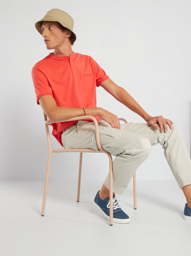 Polo de manga corta Rojo - Kiabi