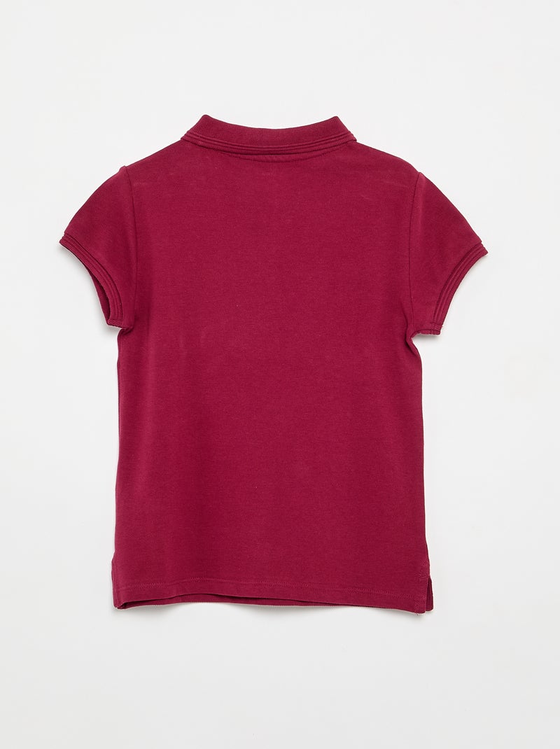 Polo de manga corta Rojo - Kiabi