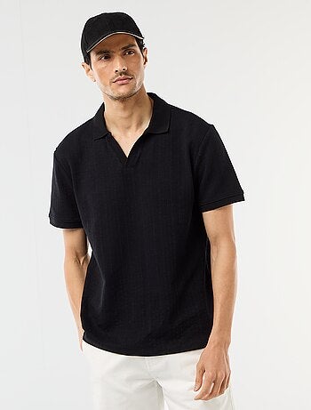 Polo de manga corta y material en nido de abeja