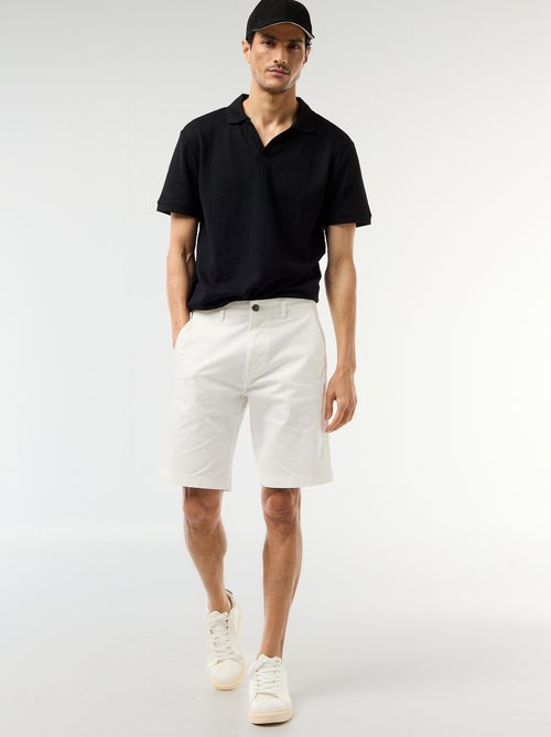 Polo de manga corta y material en nido de abeja - Kiabi