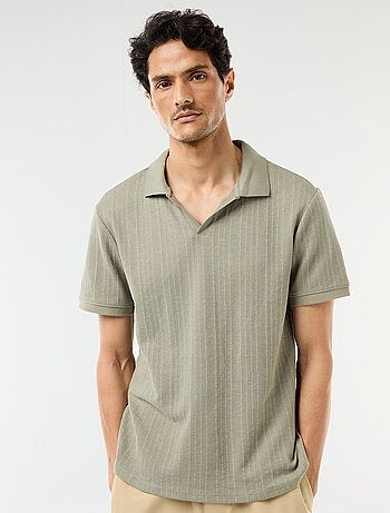 Polo de manga corta y material en nido de abeja