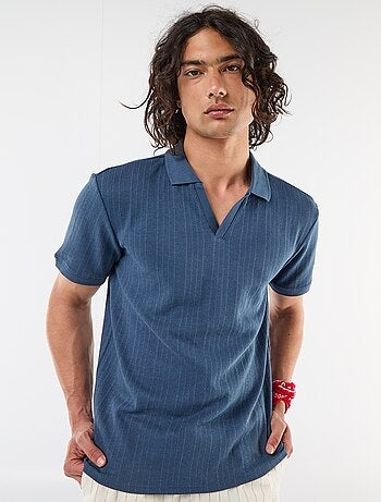 Polo de manga corta y material en nido de abeja