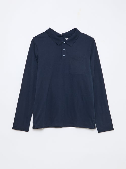 Polo de manga larga - colección fácil de poner - Kiabi