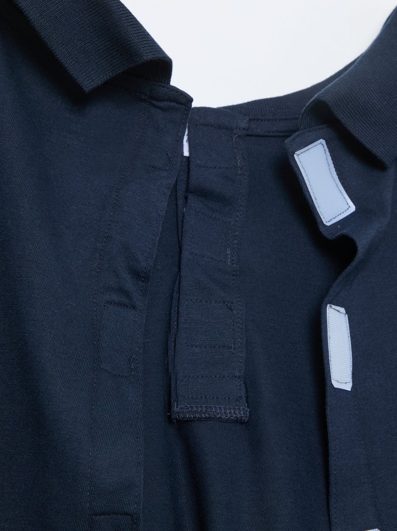 Polo de manga larga - colección fácil de poner Azul - Kiabi