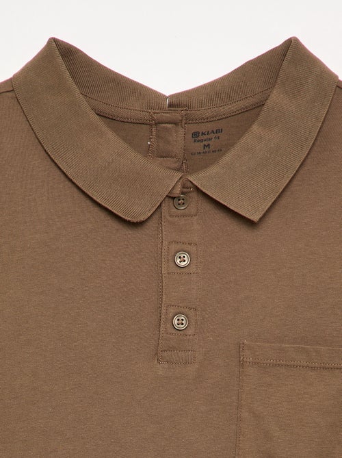 Polo de manga larga - colección fácil de poner - Kiabi Polo de manga larga - colección fácil de poner - Kiabi