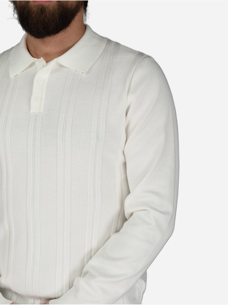 Polo de manga larga - Frilivin Blanco - Kiabi